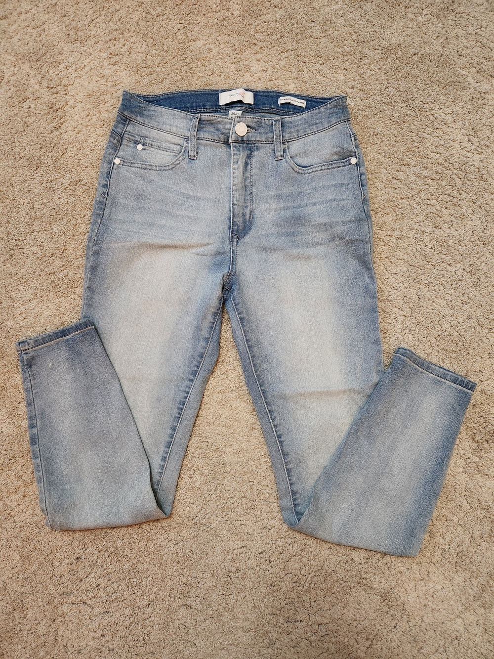 Women’s Light Blue High-Rise Skinny Jeans
